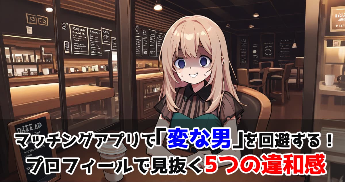 マッチングアプリで「変な男」を回避する！プロフィールで見抜くべき5つの違和感