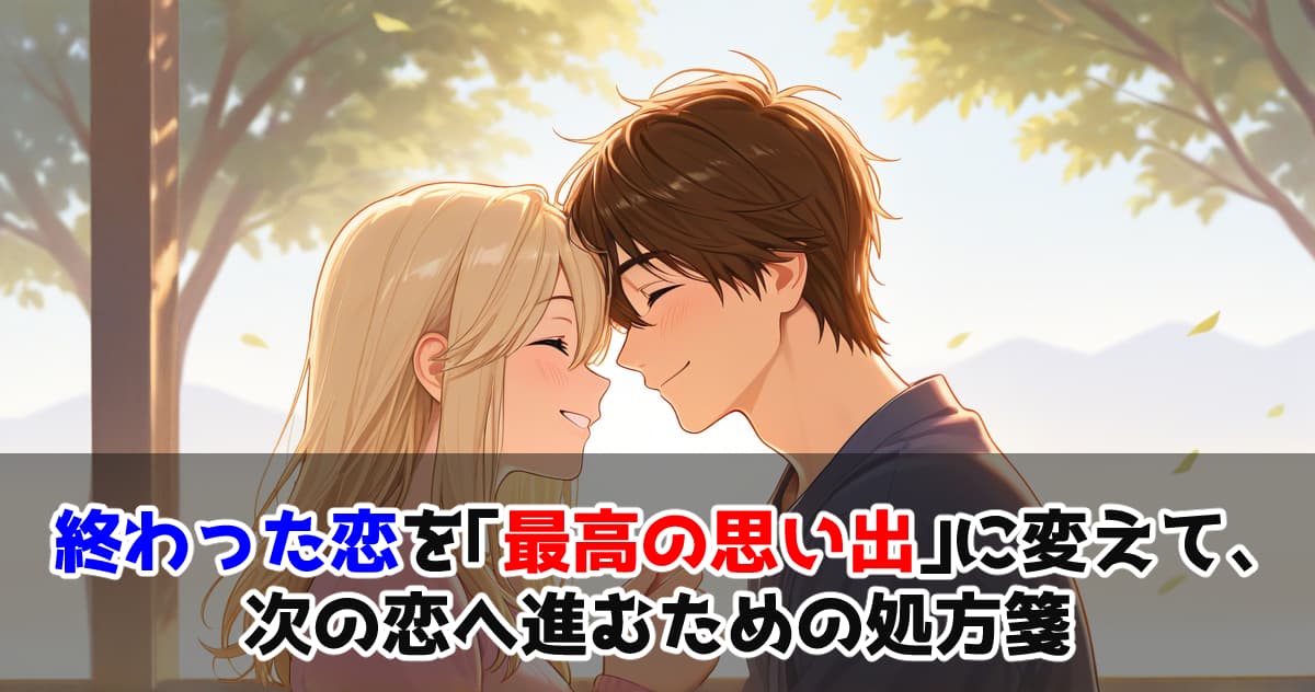 終わった恋を「最高の思い出」に変えて、次の恋へ進むための処方箋